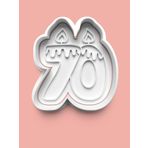 Aktastore Mum Figürlü Yetmiş Rakamı Kurabiye Kalıbı Ve Şeker Hamuru Kalıbı - 70 Numara