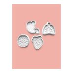 AKTASTORE Organlar Kurabiye Kalıbı Ve Şeker Hamuru Kalıbı 4'lü set 0392-set