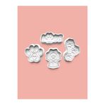 AKTASTORE Pati Kurabiye Kalıbı Ve Şeker Hamuru Kalıbı 4'lü Set 0595-set