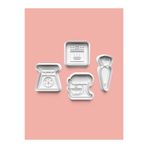 AKTASTORE Pişirme Ekipmanları Kurabiye Kalıbı Ve Şeker Hamuru Kalıbı 4'lü Set 0607-set