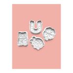 AKTASTORE Şanslı Kurabiye Kalıbı Ve Şeker Hamuru Kalıbı 4'lü Set 0822-set