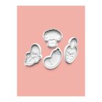 AKTASTORE Sebze Figürleri Kurabiye Kalıbı Ve Şeker Hamuru Kalıbı 4'lü set 0427-set