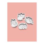 AKTASTORE Sevimli Kedi Kurabiye Kalıbı Ve Şeker Hamuru Kalıbı 4'lü set 0517-set