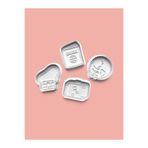 AKTASTORE Seyyah Kurabiye Kalıbı Ve Şeker Hamuru Kalıbı 4'lü Set 0786-set