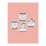 AKTASTORE Şövalye Kurabiye Kalıbı Ve Şeker Hamuru Kalıbı 4'lü Set 0576-set
