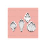 AKTASTORE Süslü Kurabiye Kalıbı Ve Şeker Hamuru Kalıbı 4'lü Set 0009-set