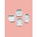 Aktastore Teşekkür Temalı Kurabiye Kalıbı Ve Şeker Hamuru Kalıbı 4'Lü Set