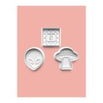 Aktastore Ufo Kurabiye Kalıbı Ve Şeker Hamuru Kalıbı 3'Lü Set