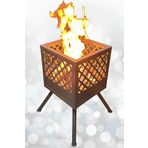 AKTEPE Group Bahçe Şöminesi Ateş Çukuru 60 Litre Büyük Boy Şömine Bahçe Sobası Balkon Isıtma Fire Pit