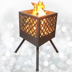AKTEPE GROUP Şömine Ateş Çukuru Bahçe Şöminesi 60 Litre Geniş Hacim Bahçe Sobası Fire Pit Mangal