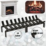 Aktepe Group Şömine Izgarası 10 Çubuklu 60 Cm X 32 Cm Ekstra Dar Gözlü Izgara Siyah