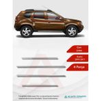 Aktif Oto Krom Dacia Duster Suv Cam Çıtası 4 Parça 2010-2017 Krom Paslanmaz Çelik