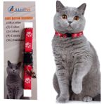 Aktifpet Kırmızı Pati Desenli Kedi Boyun Tasması