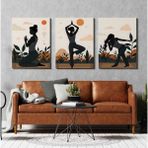 Aktüel Matisse - Boho - Art Deco - Soyut - Doğa ( 3 Lü Çerçevesiz ) Poster - Afiş - Tablo KR2C00030/