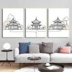 Aktüel Matisse - Boho - Art Deco - Soyut - Doğa ( 3 Lü Çerçevesiz ) Poster - Afiş - Tablo KR2C00119/