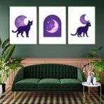 Aktüel Matisse - Boho - Art Deco - Soyut - Doğa ( 3 Lü Çerçevesiz ) Poster - Afiş - Tablo KR2C00644/