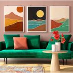 Aktüel Matisse - Boho - Art Deco - Soyut - Doğa ( 3 Lü Çerçevesiz ) Poster - Afiş - Tablo KR2C00890/