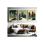 AKTÜEL POSTER Matisse - Boho - Art Deco - Soyut - Doğa ( 3 lü Çerçevesiz ) Poster - Afiş - Tablo KR2C00151