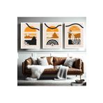 AKTÜEL POSTER Matisse - Boho - Art Deco - Soyut - Doğa ( 3 lü Çerçevesiz ) Poster - Afiş - Tablo KR2C00176