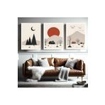 AKTÜEL POSTER Matisse - Boho - Art Deco - Soyut - Doğa ( 3 lü Çerçevesiz ) Poster - Afiş - Tablo KR2C00199