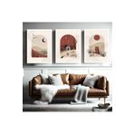AKTÜEL POSTER Matisse - Boho - Art Deco - Soyut - Doğa ( 3 lü Çerçevesiz ) Poster - Afiş - Tablo KR2C00246