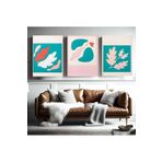 AKTÜEL POSTER Matisse - Boho - Art Deco - Soyut - Doğa ( 3 lü Çerçevesiz ) Poster - Afiş - Tablo KR2C00632