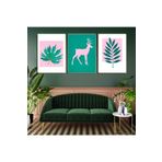 AKTÜEL POSTER Matisse - Boho - Art Deco - Soyut - Doğa ( 3 lü Çerçevesiz ) Poster - Afiş - Tablo KR2C00654