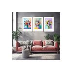 AKTÜEL POSTER Matisse - Boho - Art Deco - Soyut - Doğa ( 3 lü Çerçevesiz ) Poster - Afiş - Tablo KR2C00661