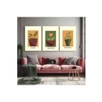 AKTÜEL POSTER Matisse - Boho - Art Deco - Soyut - Doğa ( 3 lü Çerçevesiz ) Poster - Afiş - Tablo KR2C00689