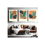 AKTÜEL POSTER Matisse - Boho - Art Deco - Soyut - Doğa ( 3 lü Çerçevesiz ) Poster - Afiş - Tablo KR2C01052