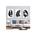 AKTÜEL POSTER Matisse - Boho - Art Deco - Soyut - Doğa ( 3 lü Çerçevesiz ) Poster - Afiş - Tablo KR2C01065