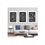 AKTÜEL POSTER Matisse - Boho - Art Deco - Soyut - Doğa ( 3 lü Çerçevesiz ) Poster - Afiş - Tablo KR2C01079