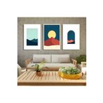 AKTÜEL POSTER Matisse - Boho - Art Deco - Soyut - Doğa ( 3 lü Çerçevesiz ) Poster - Afiş - Tablo KR2C01083