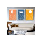 AKTÜEL POSTER Matisse - Boho - Art Deco - Soyut - Doğa ( 3 lü Çerçevesiz ) Poster - Afiş - Tablo KR2C01108