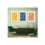 AKTÜEL POSTER Matisse - Boho - Art Deco - Soyut - Doğa ( 3 lü Çerçevesiz ) Poster - Afiş - Tablo KR2C01156