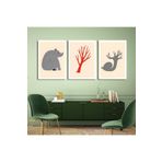 AKTÜEL POSTER Matisse - Boho - Art Deco - Soyut - Doğa ( 3 lü Çerçevesiz ) Poster - Afiş - Tablo KR2C01165