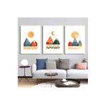 AKTÜEL POSTER Matisse - Boho - Art Deco - Soyut - Doğa ( 3 lü Çerçevesiz ) Poster - Afiş - Tablo KR2C01202