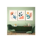 AKTÜEL POSTER Matisse - Boho - Art Deco - Soyut - Doğa ( 3 lü Çerçevesiz ) Poster - Afiş - Tablo KR2C01244