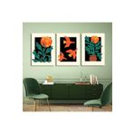 AKTÜEL POSTER Matisse - Boho - Art Deco - Soyut - Doğa ( 3 lü Çerçevesiz ) Poster - Afiş - Tablo KR2C01260