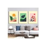 AKTÜEL POSTER Matisse - Boho - Art Deco - Soyut - Doğa ( 3 lü Çerçevesiz ) Poster - Afiş - Tablo KR2C01267