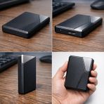 Aktuf 500GB 2,5 Inç Taşınabilir Harddisk Harici Taşınabilir Bellek Yenilenmiş Sistem - 500 GB - Siyah