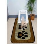 Aktunç Xxl Büyük Boy Elekli Tuvalet Önü Desenli Kedi Kumu Paspası 60X120 cm - 60 x 120 cm - Açık Kahve