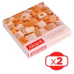 Aktürk Lokum Sade ve Beyaz Fındıklı 500 gr x 2 Adet
