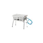 AKTÜRKLER Tüplü Mangal Katlanabilir Lav Taşlı Mangal Paslanmaz Küçük Boy 35x45
