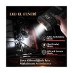 Akü Takviyeli Hava Kompresörü, 150 Psı Dijital Göstergeli Oto Kompresör, Taşınabilir Şarjlı Kullanım, Fener Işığı ve Sos Mod, 12000 Mah Batarya (Psı,kpa,bar,kg/cm²) - Option-1