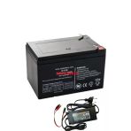 Akülü Araç Araba Için 12V 12Ah Akü 3.5 Amper Adaptörü Şarj Cihazı Aleti Birlikte