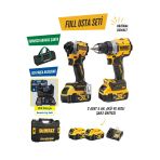 Akülü Darbeli Vidalama Dck2051p2t 18V 5.0Ah Çift Akülü Kömürsüz İkili Set Torklu Şarjlı Matkap Dcd800 + Dcf850