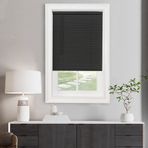 Akülü Işık Filtreleme Mini Stor Perde - 76 cm Uzunluk, 150 cm Yükseklik, 2,5 cm Çıta Boyutu - Siyah - Akülü GII Morningstar Yatay Pencere Panjurları Achim Home Decor tarafından