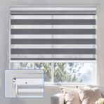 Akülü Panjurlar Matkap Yok Gündüz ve Gece Stor Perde Kolay Takılan Pencere Kaplamaları Ev ve Ofis için %80 Karartma Çocuk Güvenli Koyu Gri (115 cm G x 165 cm Y)