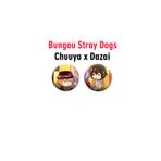 Akumastik Bungou Stray Dogs Dazai x Chuuya 2li Çanta Süsü Rozet-İğneli Buton Rozet Seti